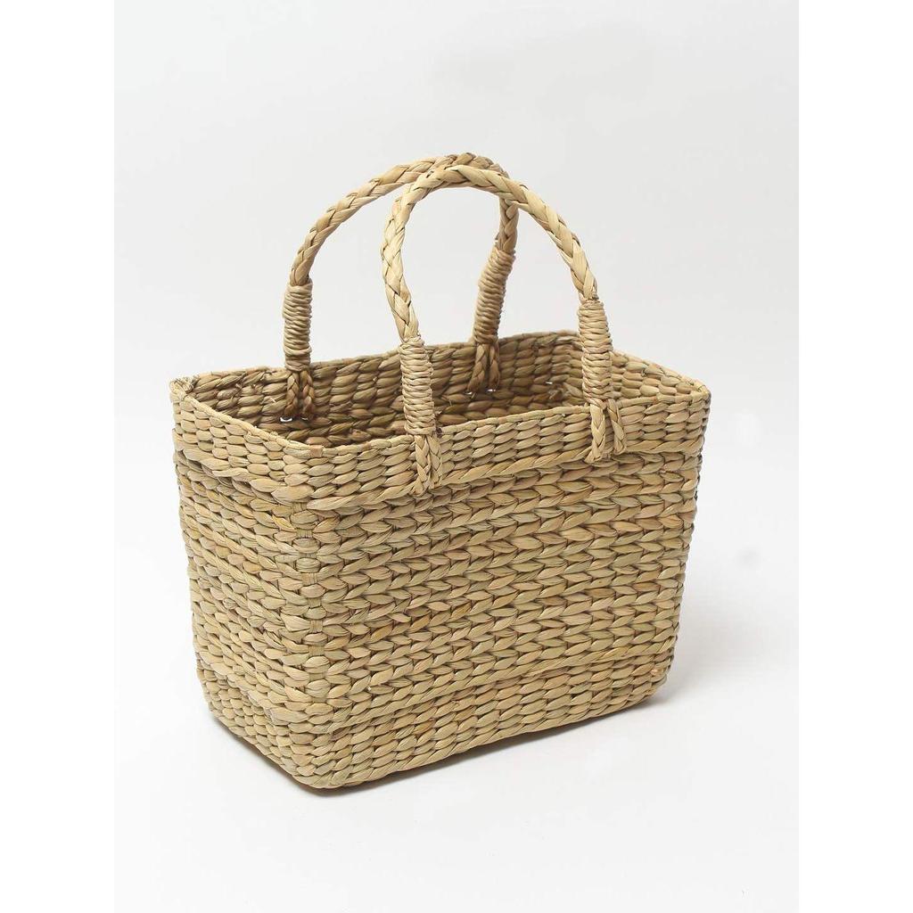 Handmade Gift Hamper Baskets|Decorative Storage Baskets|Clothes Storage Baskets|Fruit Baskets (Small Rectangular (26 * 18 * 11)) Dry Grass