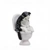 Toilet Seat Cat Model Cartoon Figurines Sitting On Toilet Kitten Diy Fairy Garden Bonsai Home Decor