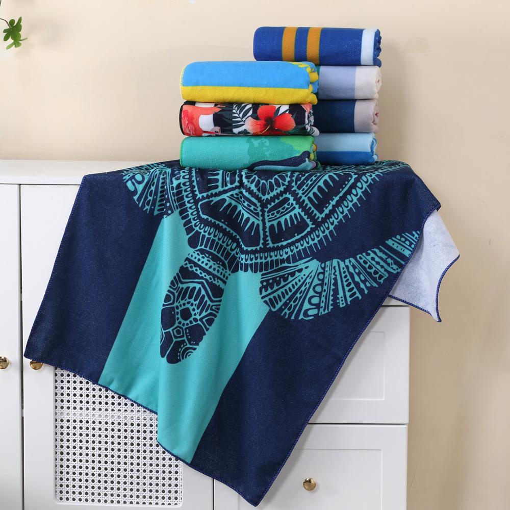 Modern Microfiber Beach Towel Large Printed Breathable Water-Absorbent for Outdoor Sports Fitness Bath Towel