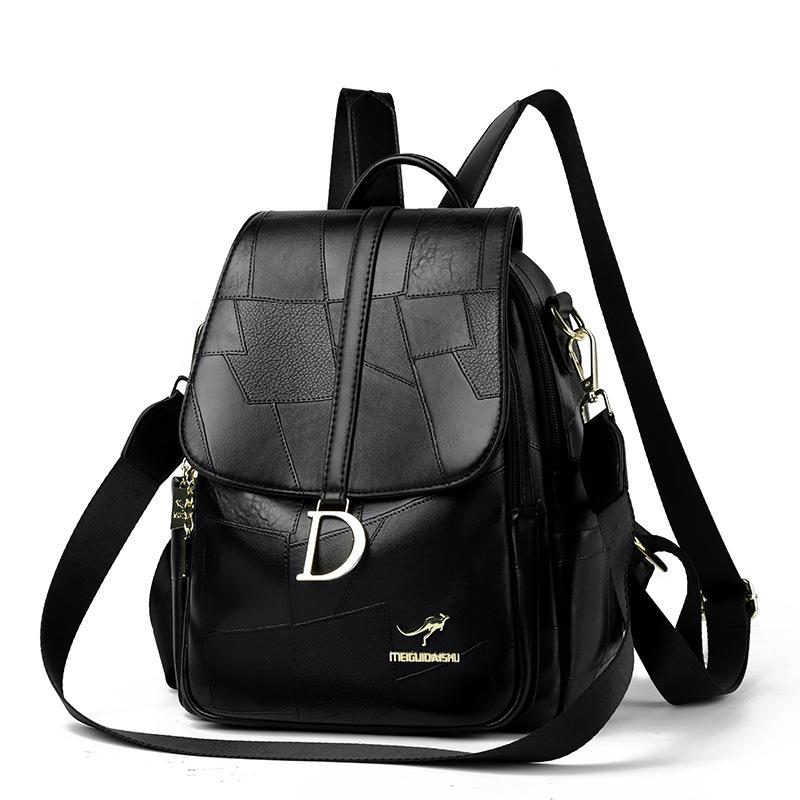 

Simple and Fashionable Ladies Backpack Versatile for Commuting, Large-capacity Single-shoulder Bag чорний