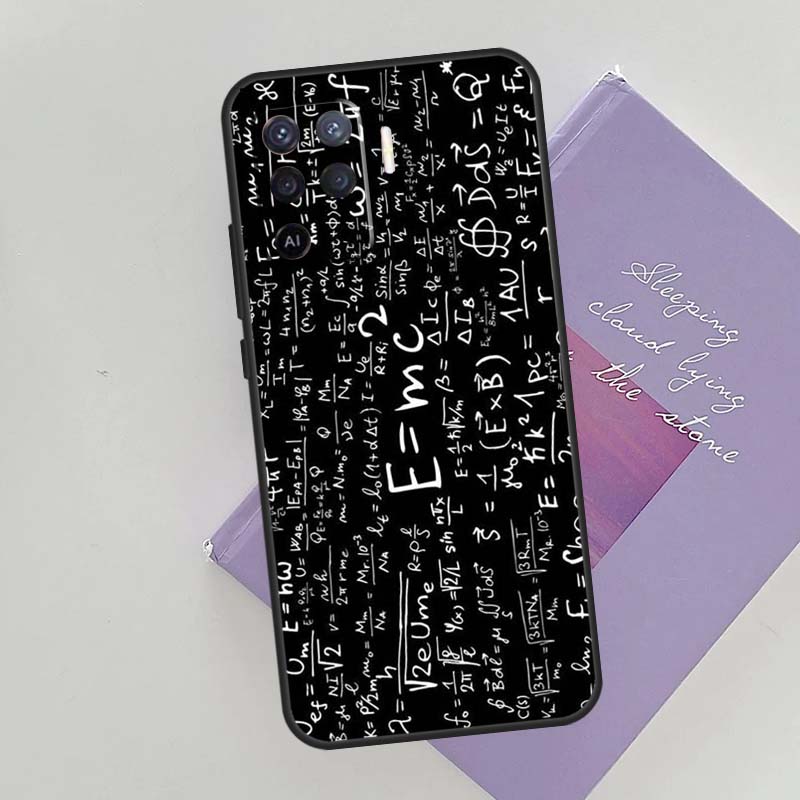Brains Geek Science Math Physics Phone Case For Oppo A96 A76 A16 A74 A53 A54 A94 A15 A17 A52 A72 A57S A58 A78 A98 A79 Cover