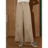 Coolhut Khaki Solid Color Wide-Leg 2025 Autumn Women's Versatile Loose Straight Casual Pants