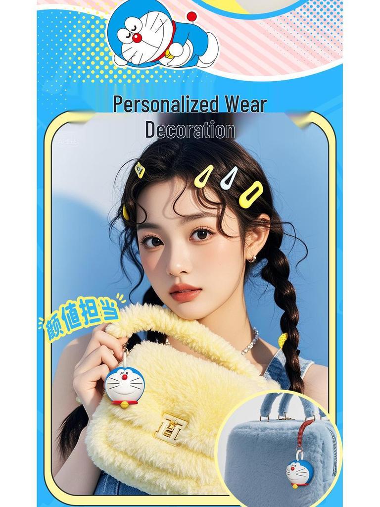 Doraemon Clip-On Open-Ear Bluetooth Headphones - Sports, Long Battery Life