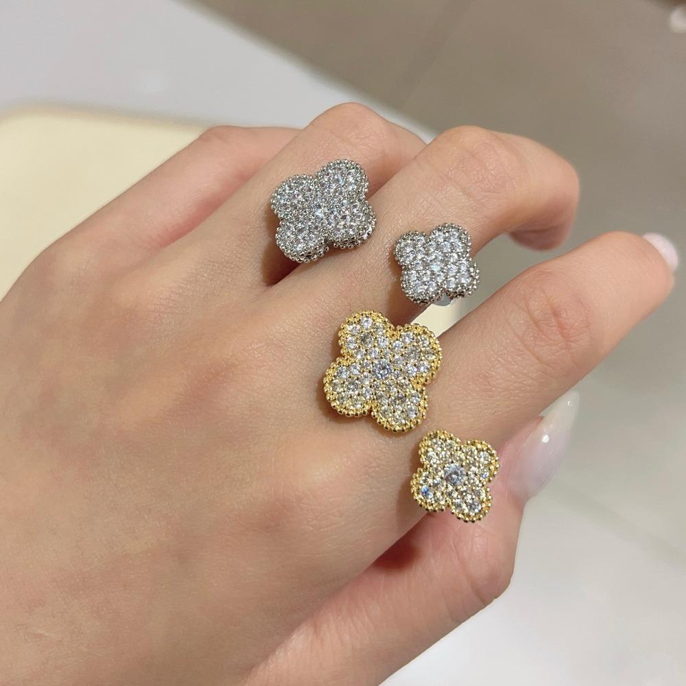 Four-leaf Clover Ring Subtly Luxurious High-end Non-fading Minimalist and Versatile
