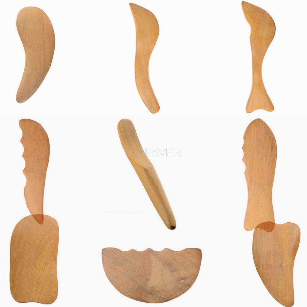 

9PCS Camphor wood scrapping multi-function square wooden manually scrapping plate heart-shaped face back leg body general