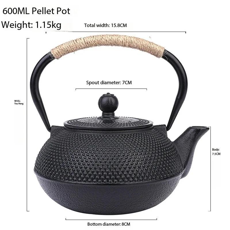 Japanese Cast Iron Tea Teapot Boiling Water Teapot Kettle for Oolong Kung Fu Puer Tea Outdoor Kettle with Filter Kitchen Teaware
