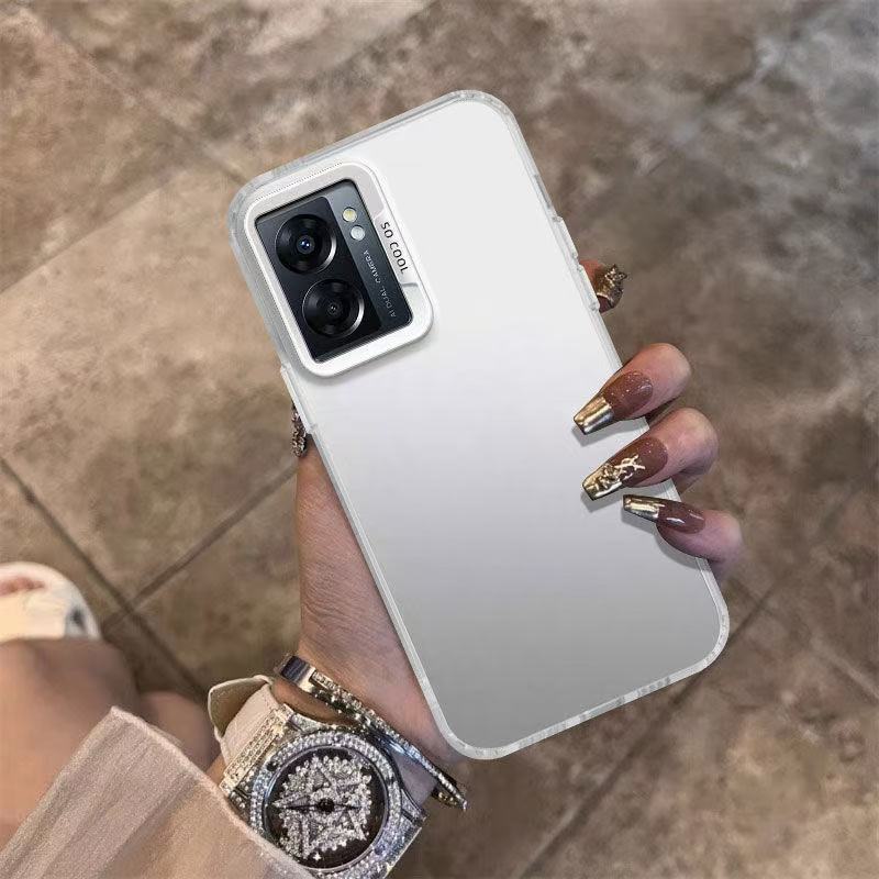 The new colored silver case is suitable for OPPOREALME10PRO mobile phone case X6PRO matte 12PRO/10PROPLUS.