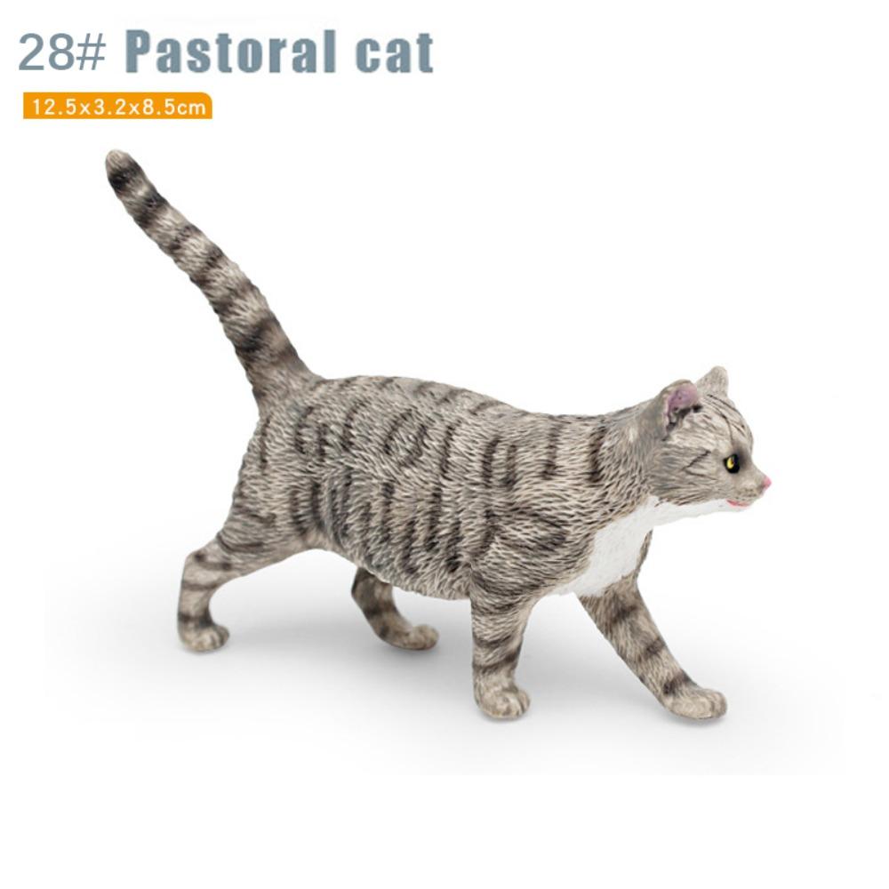 Lifelike Realistic Pet Figurines PVC Cat Action Figures Cat Statue Ornament Kids Doll Toy