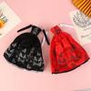 Princess Dress 30Cm Doll Clothes Red Plush 1/6 Doll Elegant Doll Dresses  11inch Doll