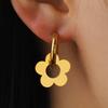 My Shape Lovely Flower Hoop Earrings for Women Gifts Stainless Steel Heart Sun Maple Leaves Earrings Fashion Jewelry Wholesale