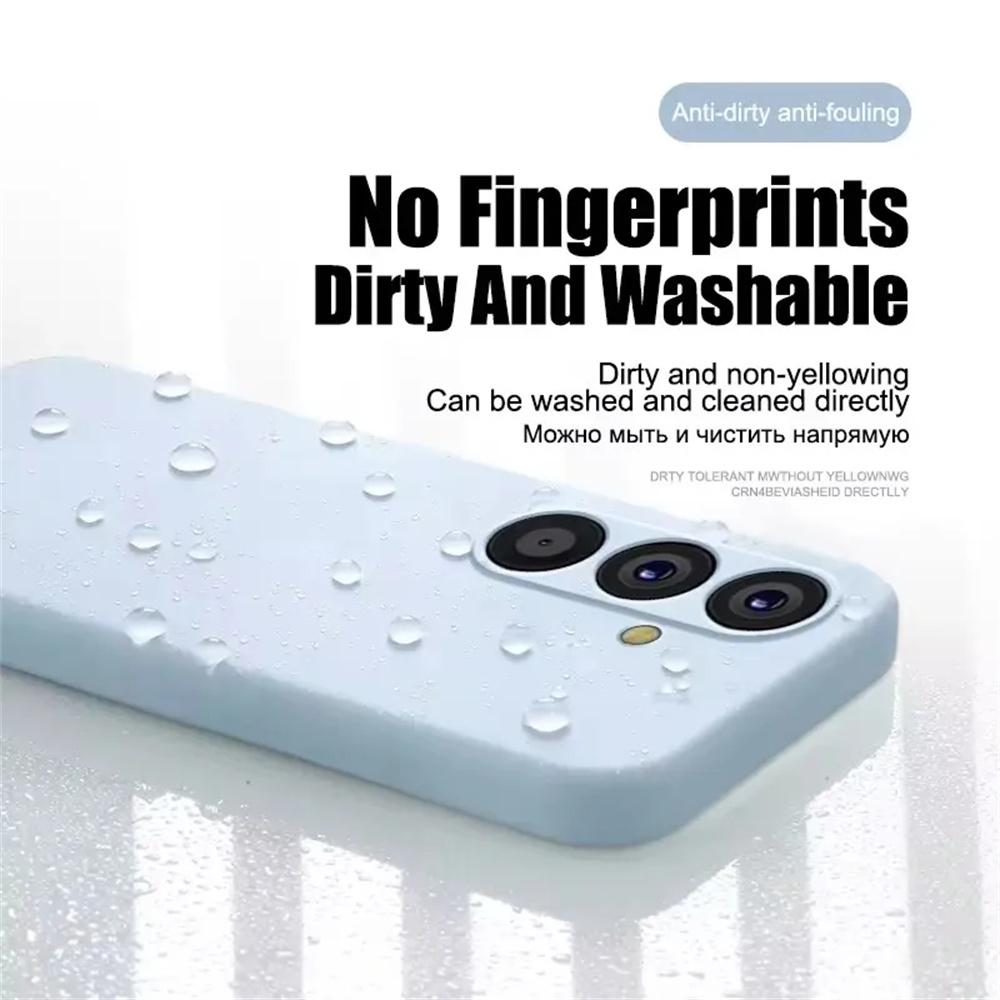 For Samsung S26 UItra S25 S24 PLus FE Global Full Protection Soft Silicone Cover Original Liquid Silicone Shockproof Cover