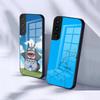 Cute T-TotoroSE Phone Case For Samsung S26 S25 S24 FE S23 S22 S21 Plus S20 Ultra Note20Ultra Black Glass Cover