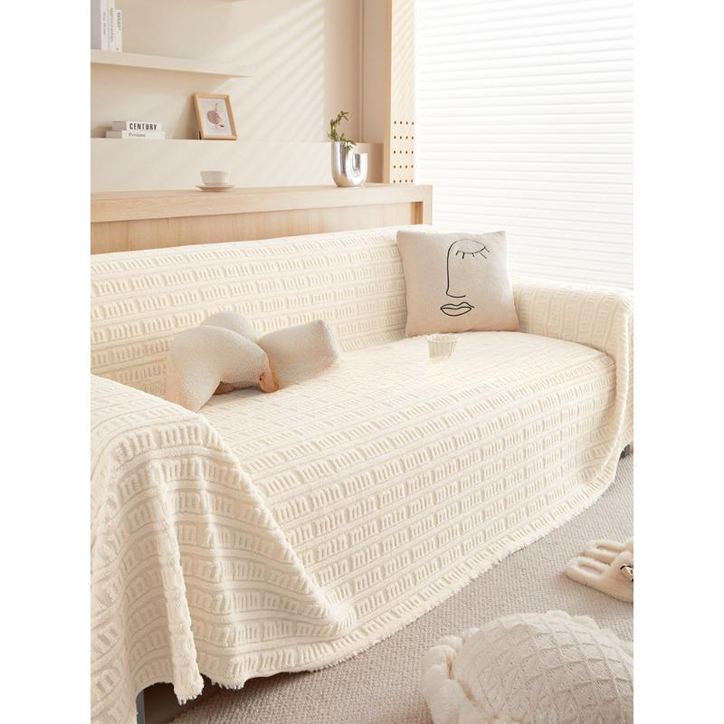 Winter Sofahandtuch Rutschfest Vollständig Bedeckt Universal Sofakissen Universal Staubdichte Abdeckung Tuch Plüsch Sofabezug