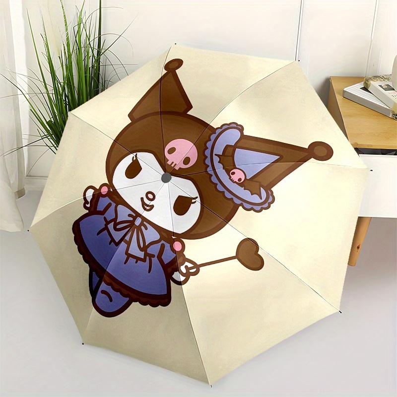 

Kuromi,Witch Automatic Folding Umbrella-Simple 8-Rib Design, Bright Cartoon Pattern, Durable Iron Frame, Suitable For Travel, Outdoor, Beach