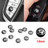 2/5/10PCS 14MM 3D Aluminum Car Key Shell Stickers For Hyundai Accent Elantra Tucson Azera GDI i20 i30 Auto Key Remote Fob Decals C1