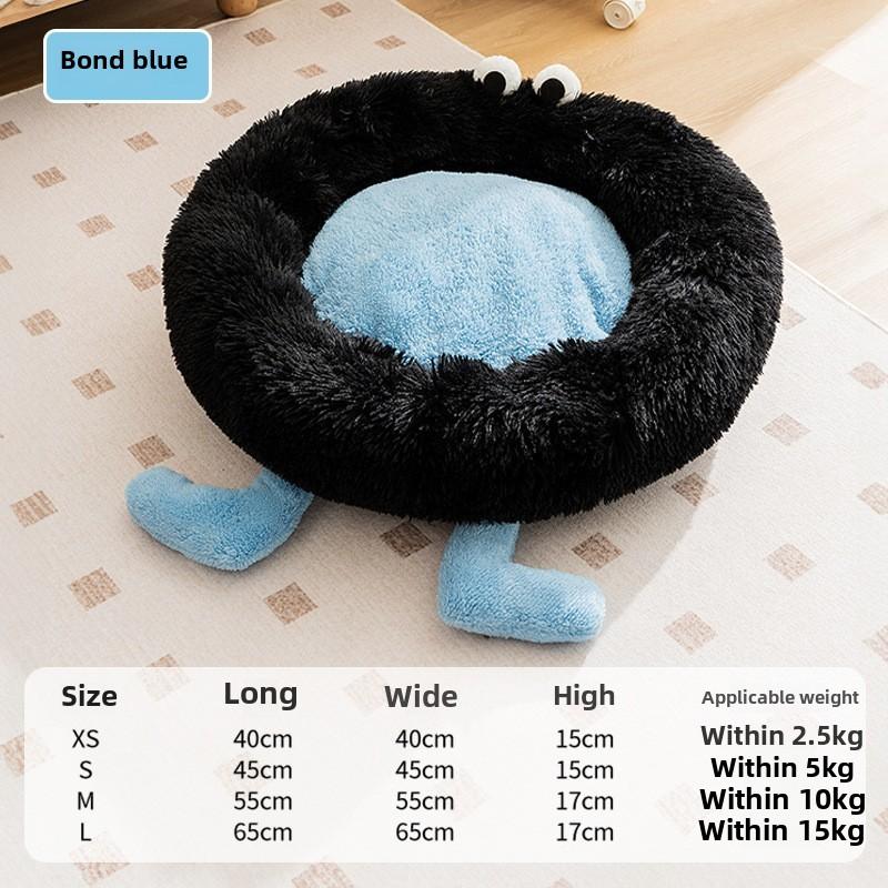 Katze Herbst und Winter Jurte Lustiges Monster Warmes Katzenbett Teddy Kleiner Hundekäfig Niedliches Haustierbett Zubehör
