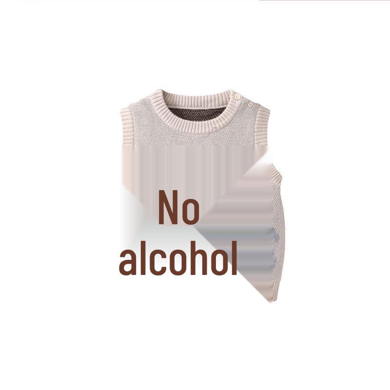 

Double-Layer Knit Baby Vest - Warm Round Neck Outerwear for Boys & Girls - Stylish Autumn/Winter 100 cm