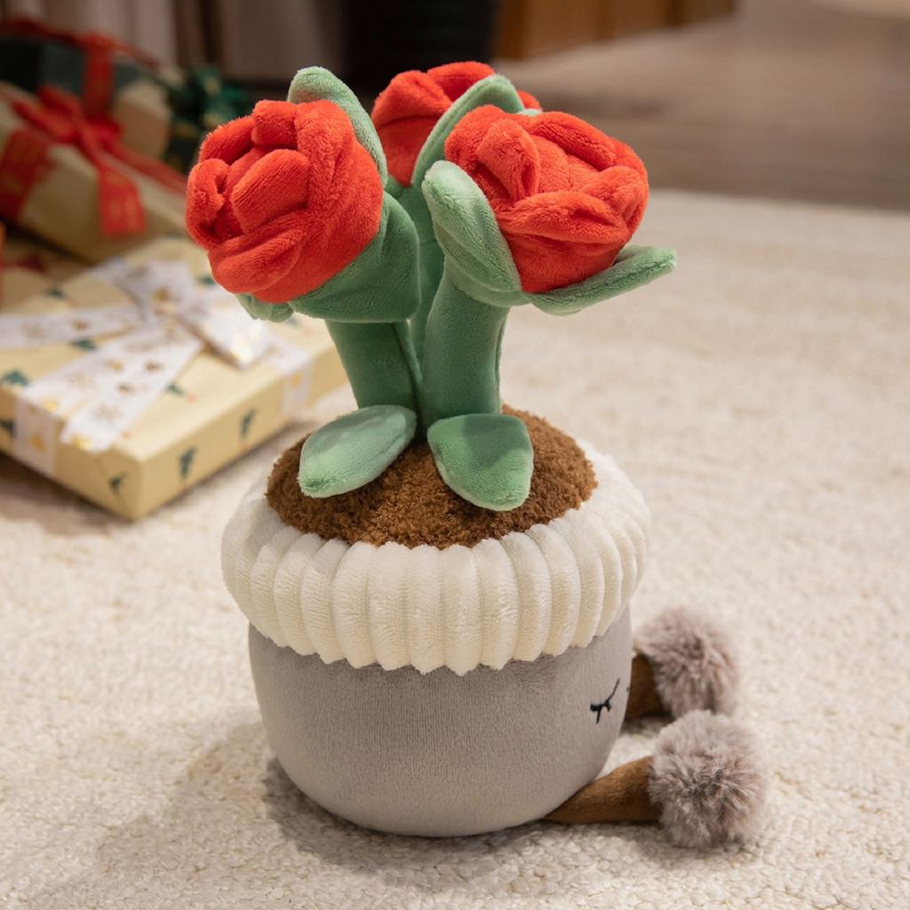 Cute Cartoon Potted Plant Ornament Plush Toy Doll Desktop Decoration Flower Doll Girl Gift,Cute Ornament,Children, Couple Doll Gifts,1pc