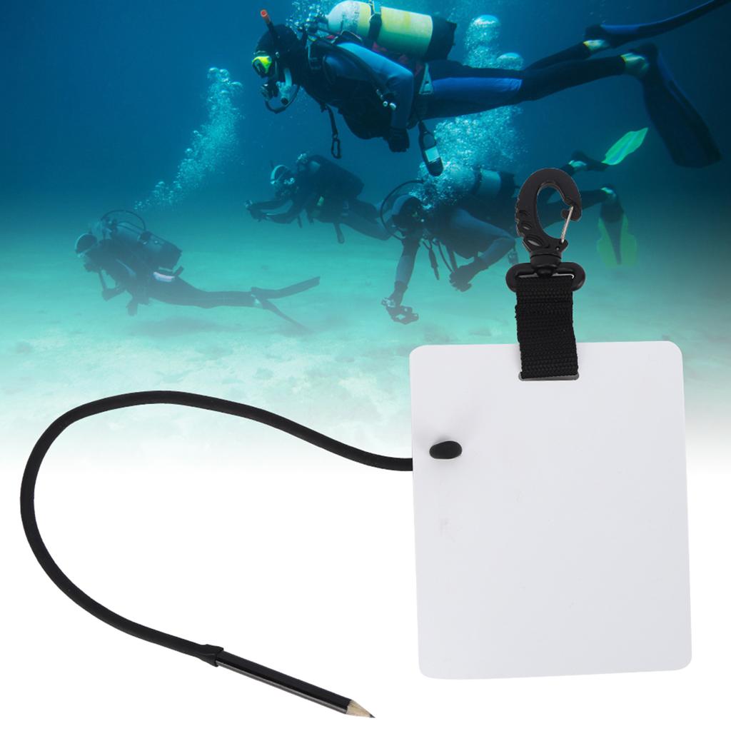 Plastic Underwater Writting Slate Handwriting Plate Notebook Gear Board with Replaceable Pencil