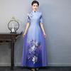 Improved version of Aodai catwalk cheongsam new long season young high-end stage etiquette performance dress