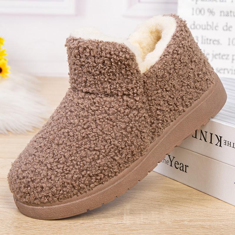 Winter New Thickened Mother Cotton Slippers Warm Cotton Shoes Women's Snow Boots Non-slip Fleece Home Fashion Cotton Shoes
