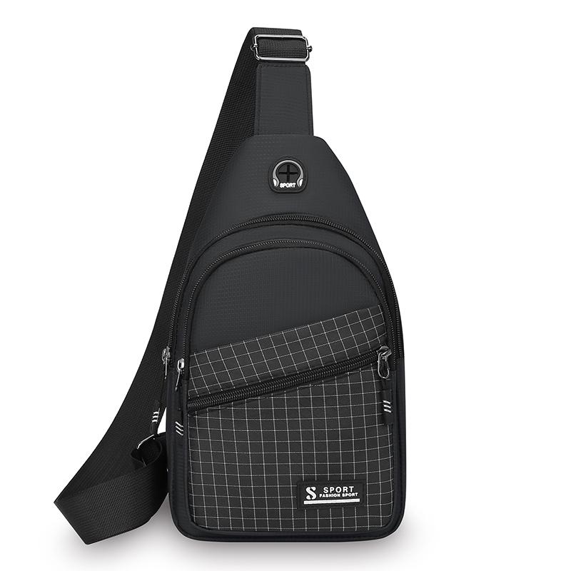 Chest Bag Men's Sports Shoulder Bag Nylon Crossbody Bag