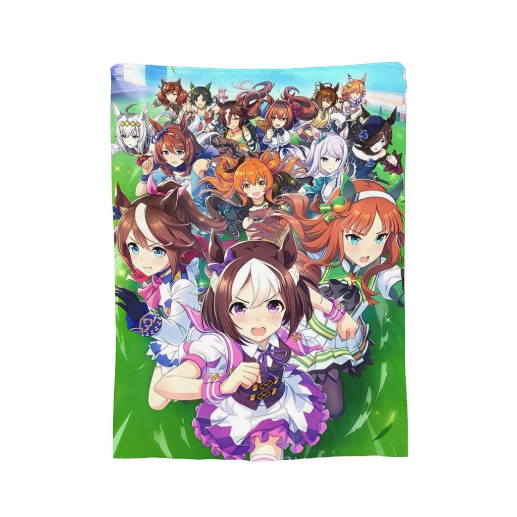 Umamusume Pretty Derby Anime Blankets Velvet All Season Multifunction Super Soft Throw Blanket for Bed Office Bedspreads