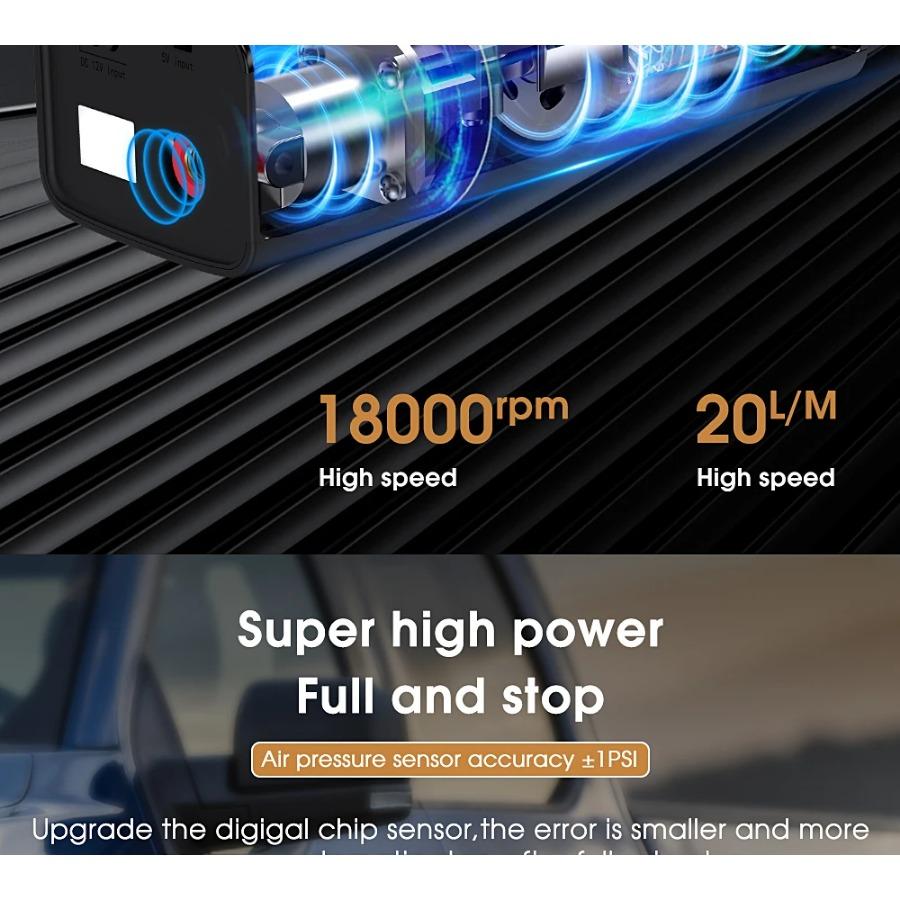 Wireless Tyre Air Pump Portable Car Air Compressor for Motorcycles Pickup Truck Digital Super Power Inflatable Pump