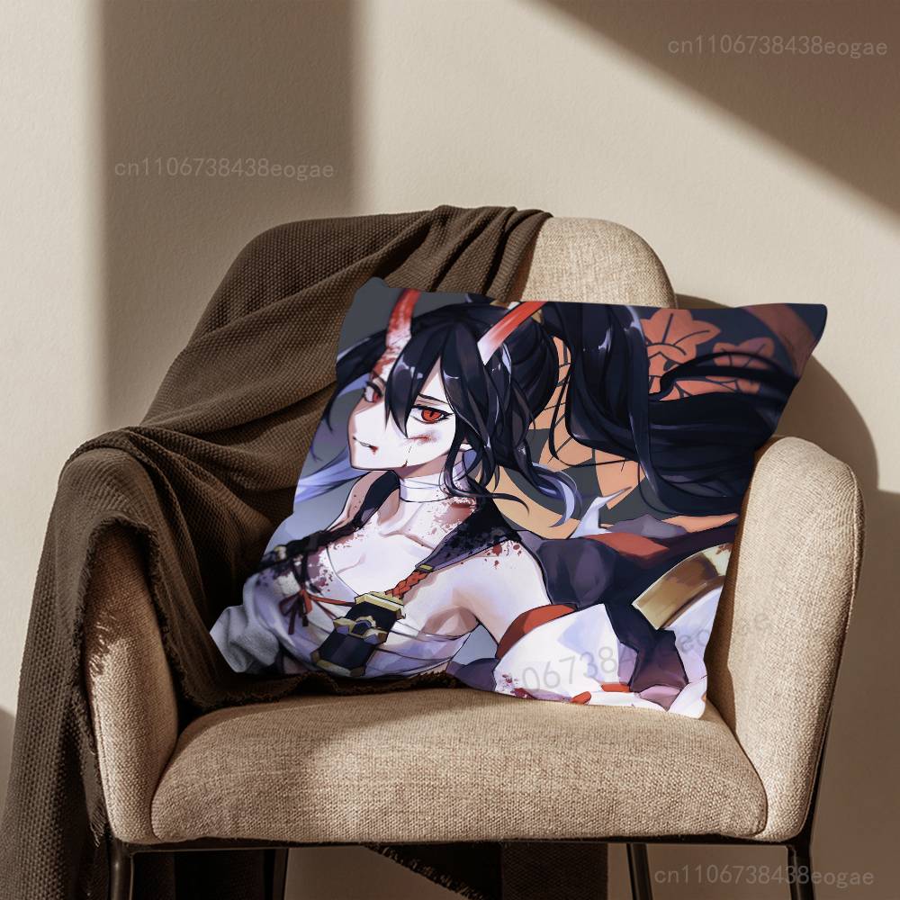 Game O-Onmyoji S-Shikigami  Throw Pillow Case Living Room Sofa Cushion Cover For Home Bedroom Decoration And Protector