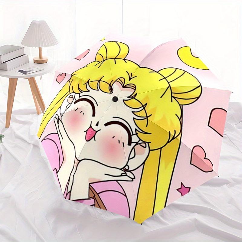 1pc Sailor Moon Automatic Opening and Closing Umbrella - Suitable for Various Occasions, Outdoor Activities, Lightweight and Durable Automatic Fo