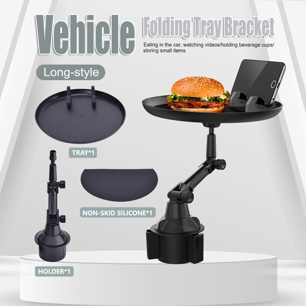 Car Food Holder Tray 360° Swivel Car Tray Table Car Mobile Phone Mount Drink Holder Food Tray Table Organized Car Accesssories