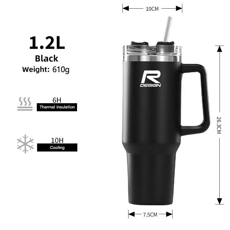 AABAO1 Car Logo Thermos Cup High Quality Insulated Thermos Double Wall Thermal Iced Travel Cup For Volvo V50 S60 S90 S80L EX30 V40 XC90