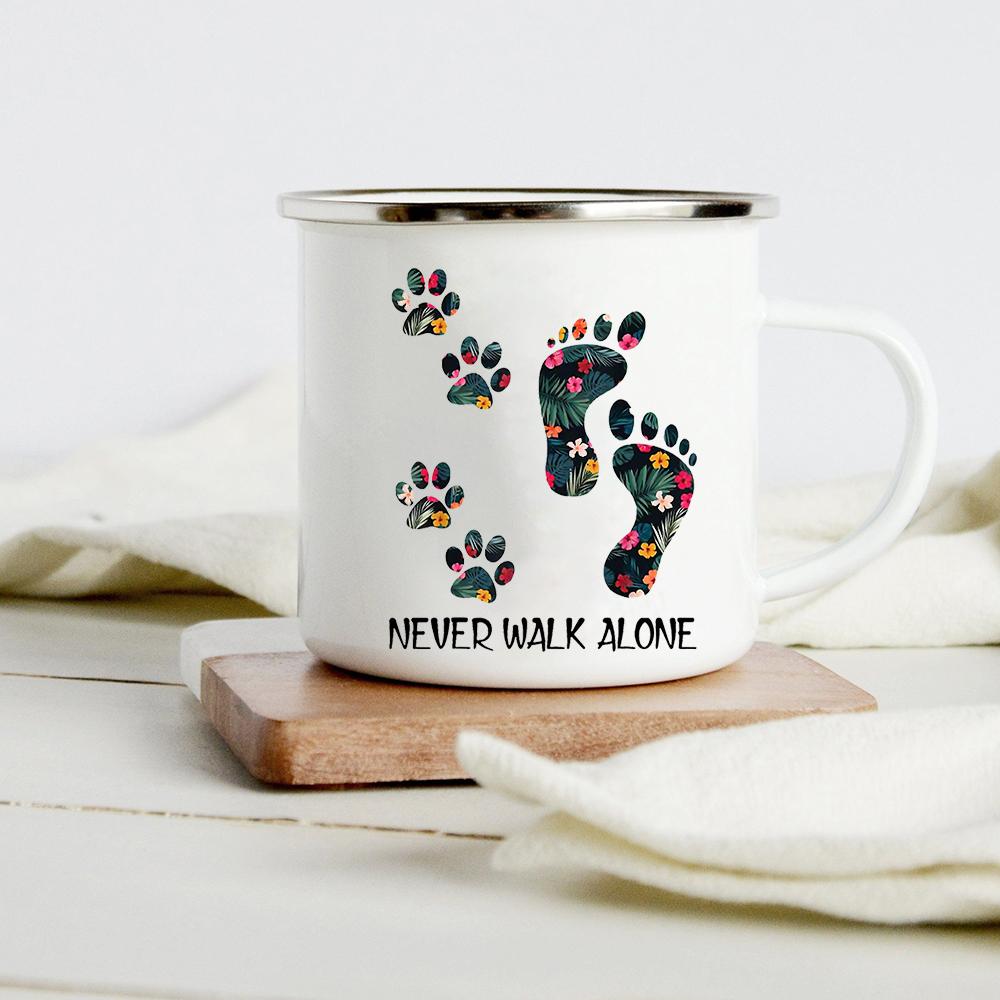 Funny Dachshund Print Creative Enamel Mug Coffee Wine Mugs Cartoon Dogs Paw Party Drink Beer Juice Milk Cups Gifts for Lover Dog