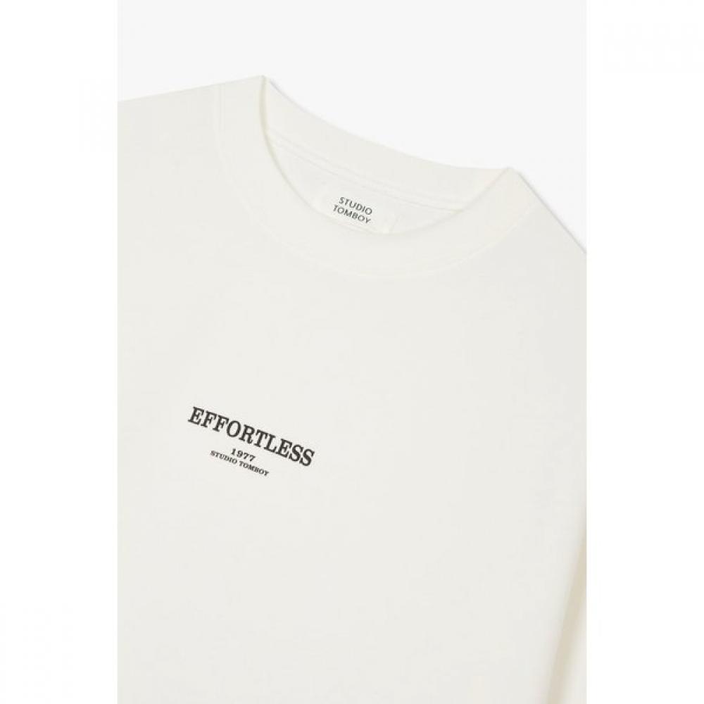 STUDIO TOMBOY LeTTering Crop T shirT  9175122971cT 