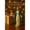 Immaculate Mary Figurine | Christmas Prayer Statue, Marble-Look Decorative Showpiece