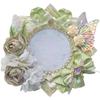 YUYAKESHI Ita Bag Rosette, Handmade Ribbon Wedding Style, Cute Rosette with Rhinestones, Butterflies, and Flowers (Fits 58mm Grass Green Can Badges)