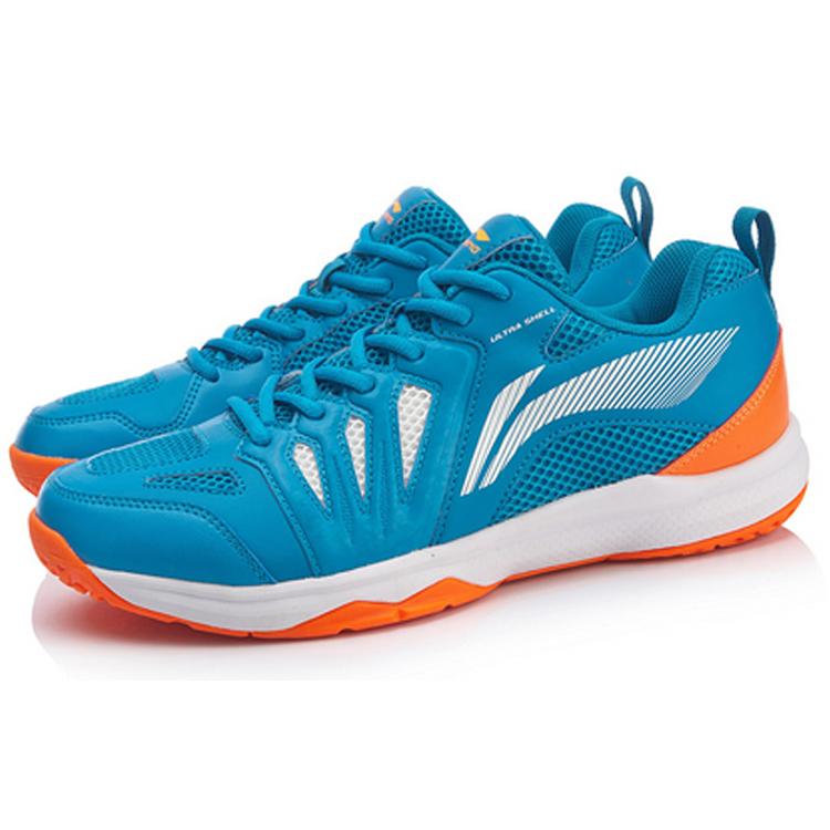 Li Ning Ace Rubber Comfortable Slip Resistant, Abrasion Resistant, Lightweight Low top Badminton Shoes Unisex Blue AYTP011-2