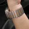 Stalowy Pasek do Apple Watch Ultra 3 2 1 49mm 46mm 45mm 44mm Gumowy Metalowy Pasek do Iwatch Series 11 10 9 8 7 6 5 SE3