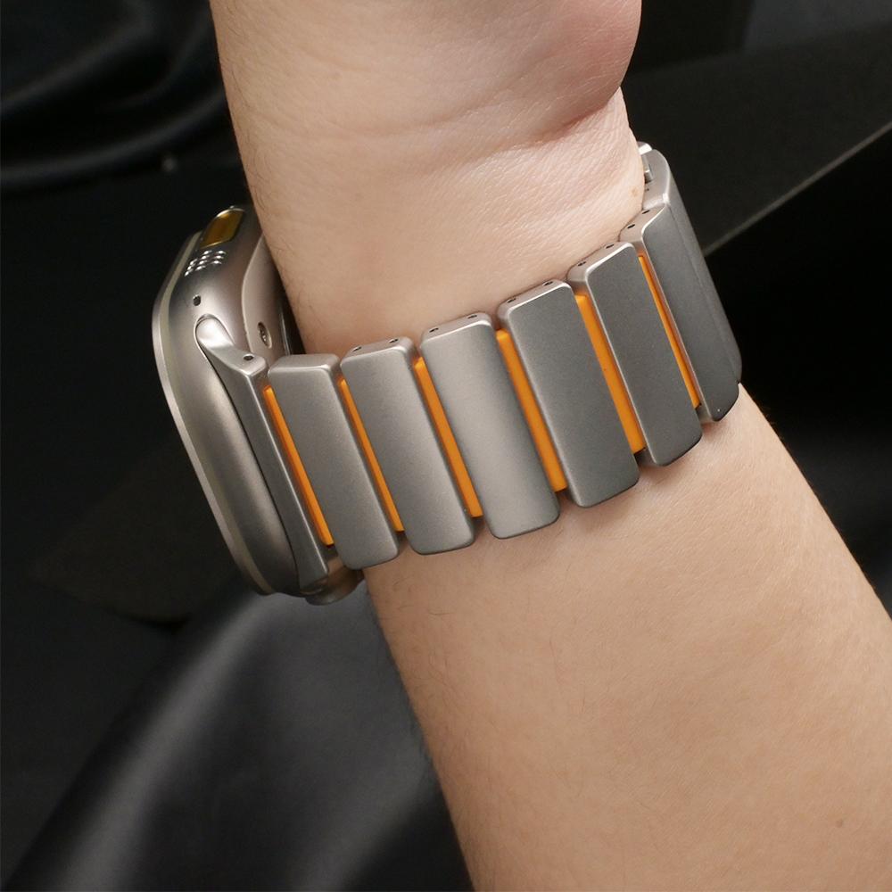 Stalowy Pasek do Apple Watch Ultra 3 2 1 49mm 46mm 45mm 44mm Gumowy Metalowy Pasek do Iwatch Series 11 10 9 8 7 6 5 SE3