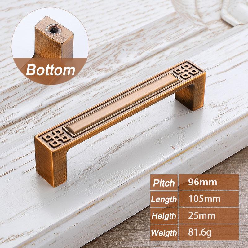 WV Kitchen Cabinet Storage Door Handles Antique Retro Bathroom Drawer Dressers Knobs Cabinet Closet Door Brass Handles Hardware