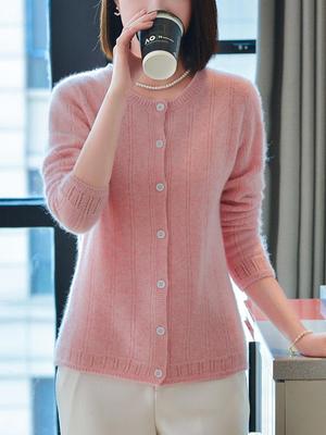 Women's Cashmere Cardigan 30% Cashmere 70% Wool Autumn and Winter Cashmere Cardigan Soft and Warm