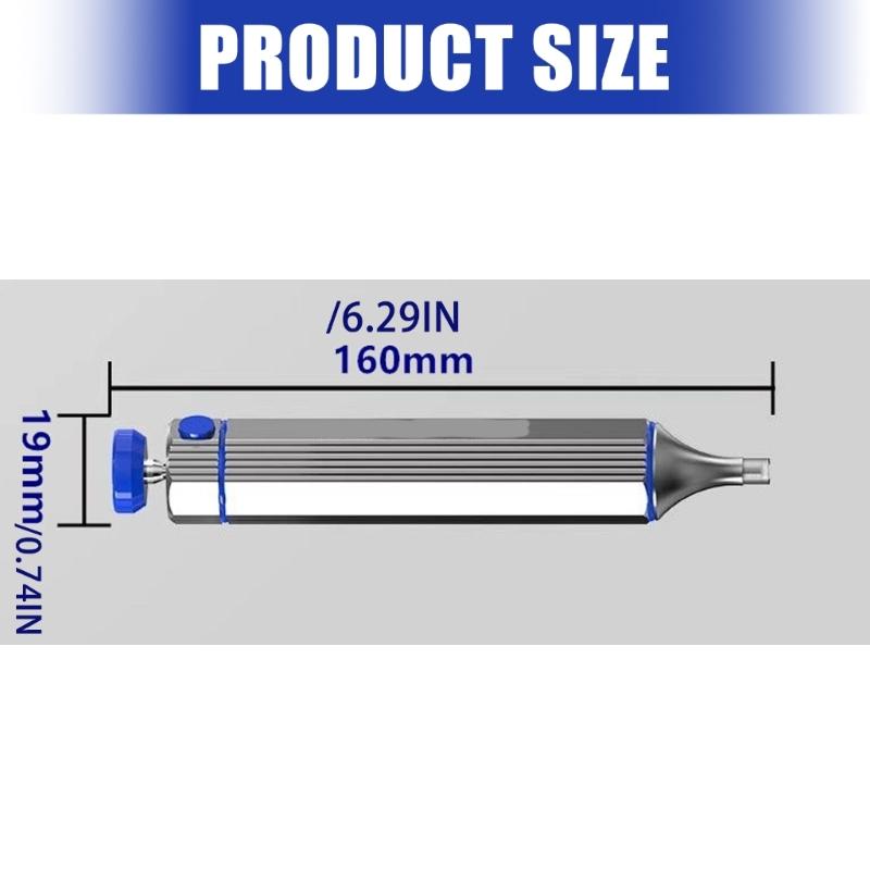 Solder Sucker Tool with Aluminum Body Spring Plunger and One Hand Release for Circuit Board Desoldering Electronics Repair and DIY Solder Work