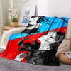 1PC Persona Print Flannel Blanket, High quality Comfortable for All Seasons, Home Decor, Warmth and Comfort, Perfect for Christmas Gifts106