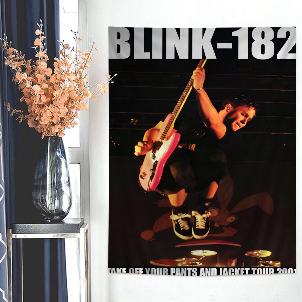 BBlink 182 Rock Band Colorful Tapestry Wall Hanging Bohemian Wall Tapestries Mandala Wall Art Decor