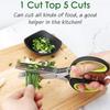 Multi Layer Scissor Kitchen Shears 5 Blade Stainless Steel Scallion Cutter Laver Spices Herb Chive Cutter For Cutting Cilantro