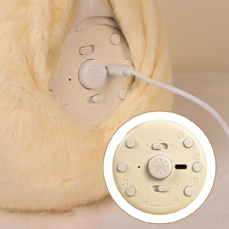 Soft Plush Capybara Alarm Clock with Digital Display USB Rechargeable Dimmable Bed Lamp Clock for Bedroom Decoration