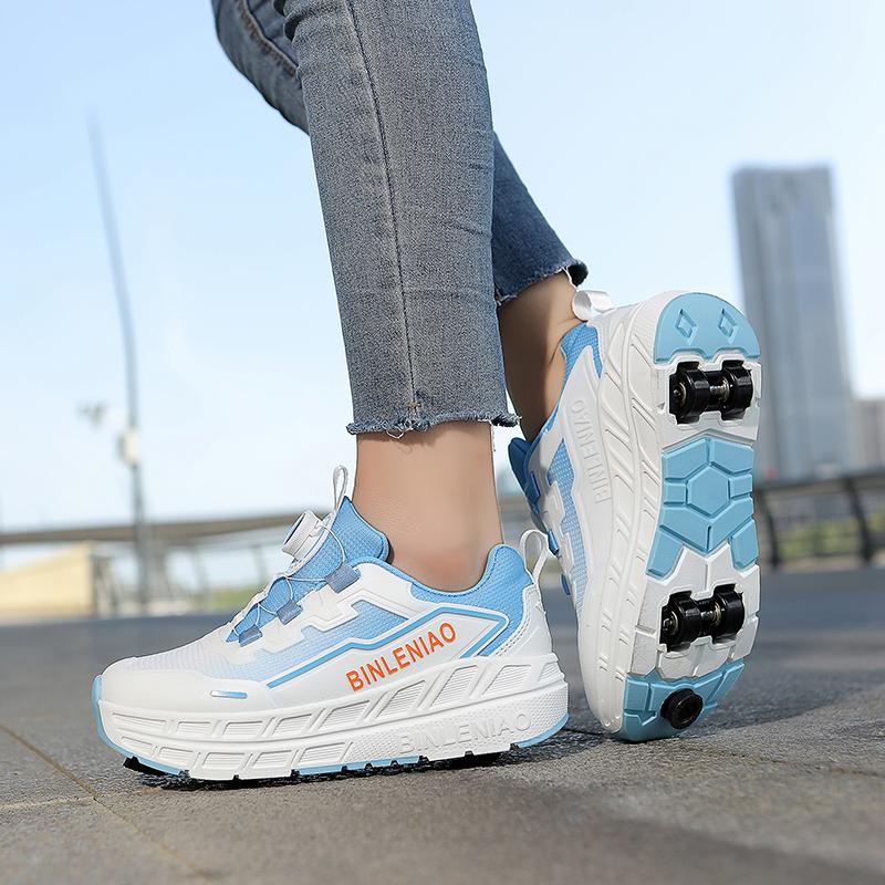 Kid's Four-wheel Sports Shoes Detachable Flat Shoes Children's Skating Roller Skates Shoes for Kids Girl Skate Shoes
