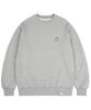 GRAVER [Unisex] White Odd Flower Embroidered Sweatshirt_Gray