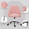Home Office Chair, Ergonomic Desk Chair with Rocking Function, Teddy Velvet Look, 56 X 61 X 86 Cm, Pink