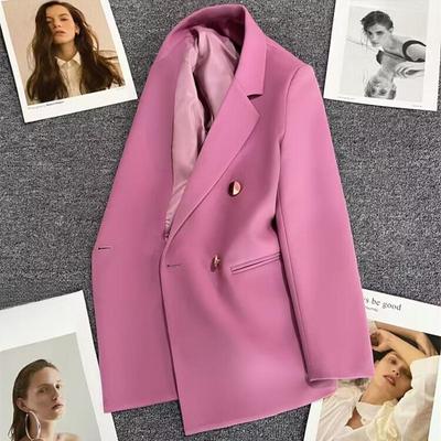 Giacca da blazer tascabile in tinta unita da donna casual moda coreana giacca a maniche lunghe cardigan multi colori